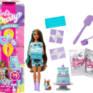 Barbie Party Unboxed Party Stars Fashion nukk ja lemmikloom