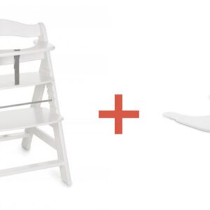 Hauck Alpha+ söögitool, valge + Alpha Click alus, valge