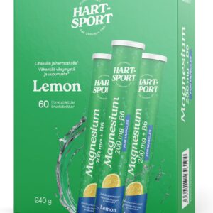 Hart-Sport magneesiumi + B6 kihisev tablett, sidrunimaitseline, 3 x 20 tbl