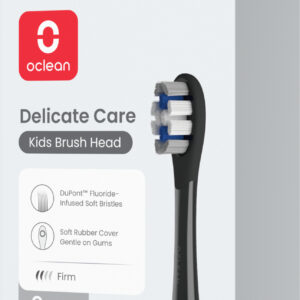 Oclean Delicate Care Kids laste harjapead, 2 tk, mustad
