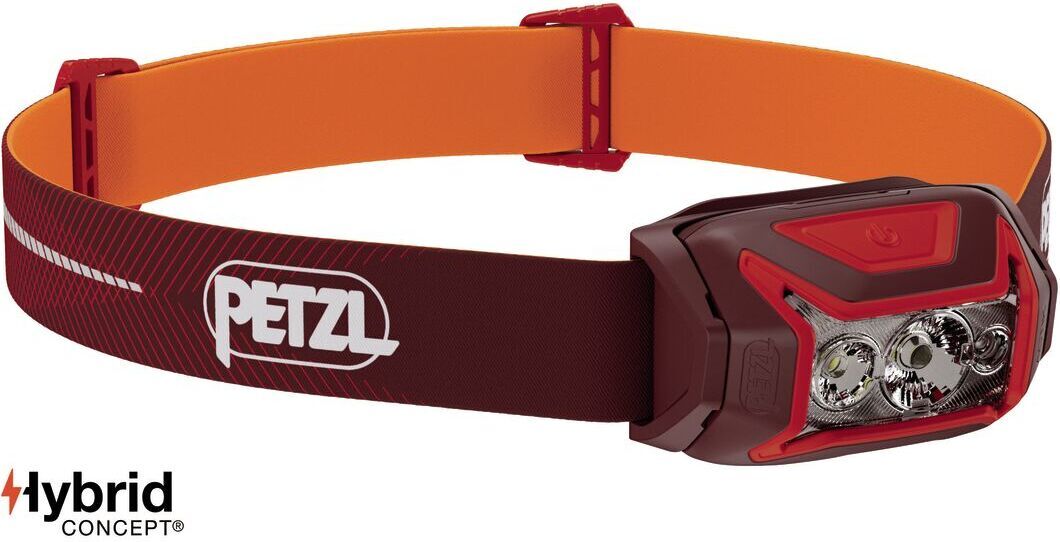 Petzl ACTIK CORE otsalamppu, 600 lm, tummanpunainen