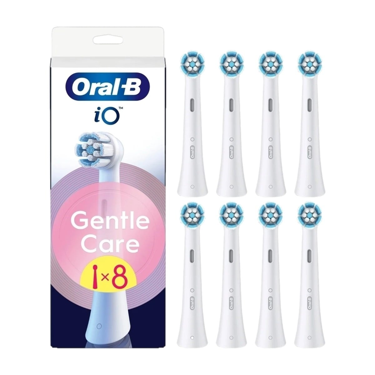 Oral-B iO Gentle Care vahetusharjad, 8 tk, valged