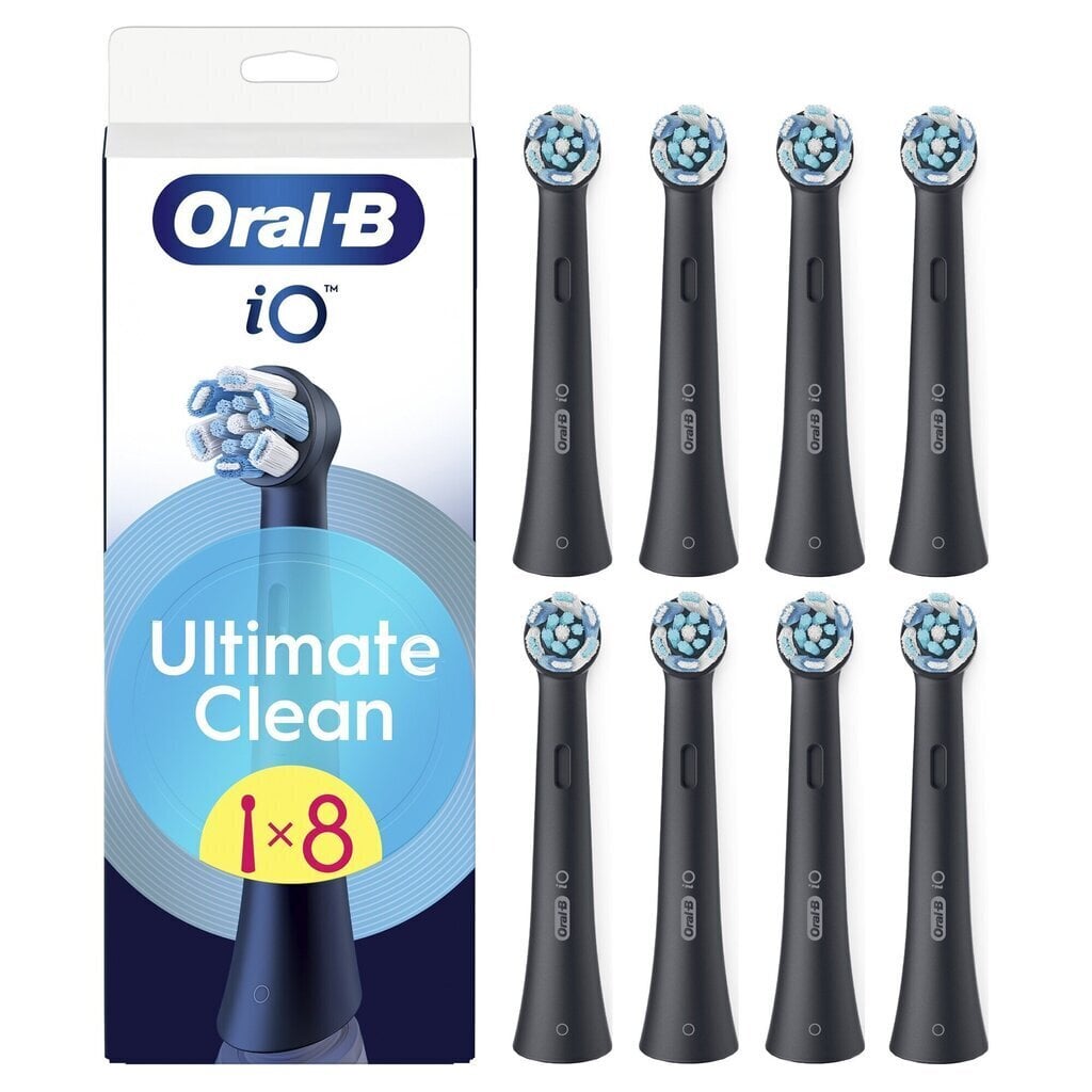 Oral-B iO Ultimate Clean Black vahetusharjad, 8 tk, mustad