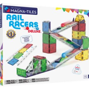 MAGNA-TILES® Rail Racer Deluxe magneettikuularata, 90 osaa