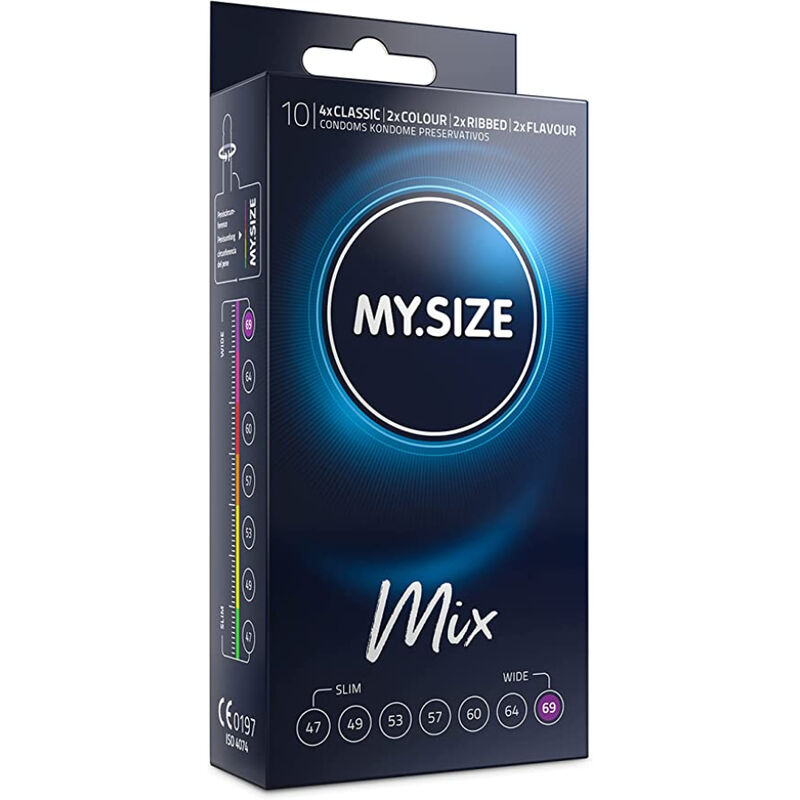 MIX CONDOMS 69 MM 10 UNITS