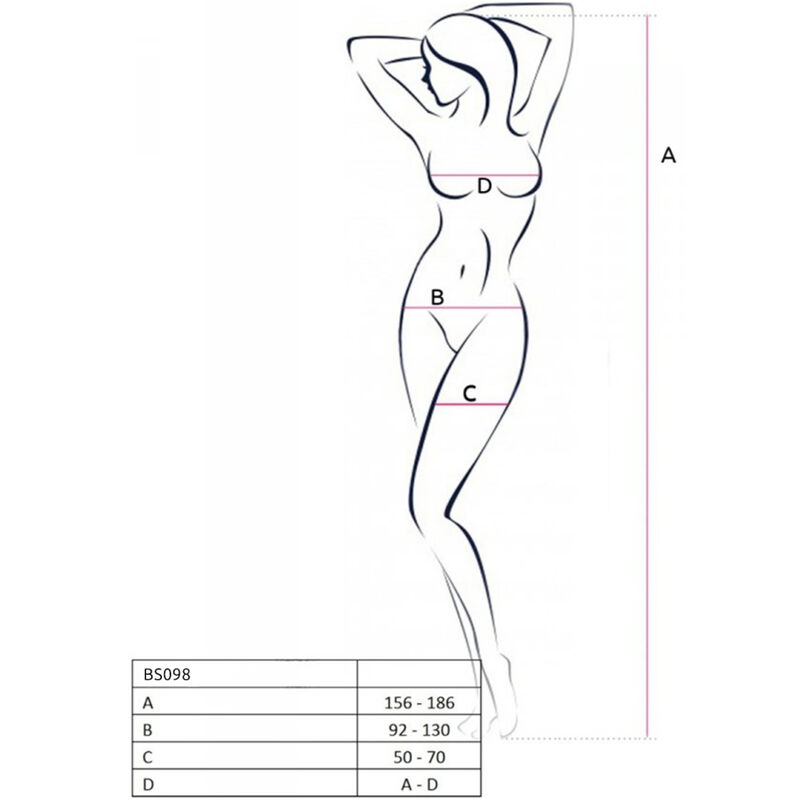 BS098 RED BODYSTOCKING ONE SIZE - Image 5