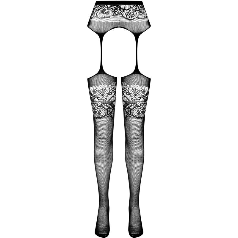 S029 BLACK TIGHTS WITH GARTER ONE SIZE - Image 5