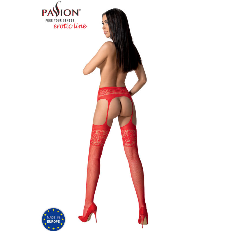 S029 RED STOCKINGS WITH GARTER ONE SIZE - Image 4