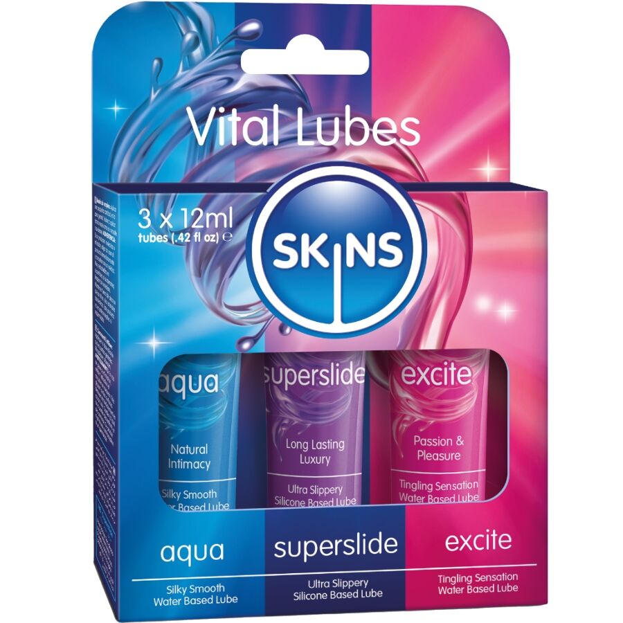 VITAL LUBES KIT AQUA, SUPERSLIDE & EXCITE LUBRICANTS 3 x 12 ML