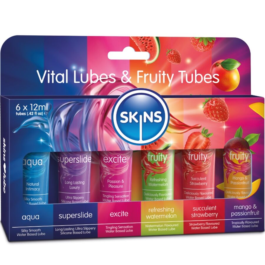 VITAL & FRUITY LUBES KIT LUBRICANTS 6 x 12 ML