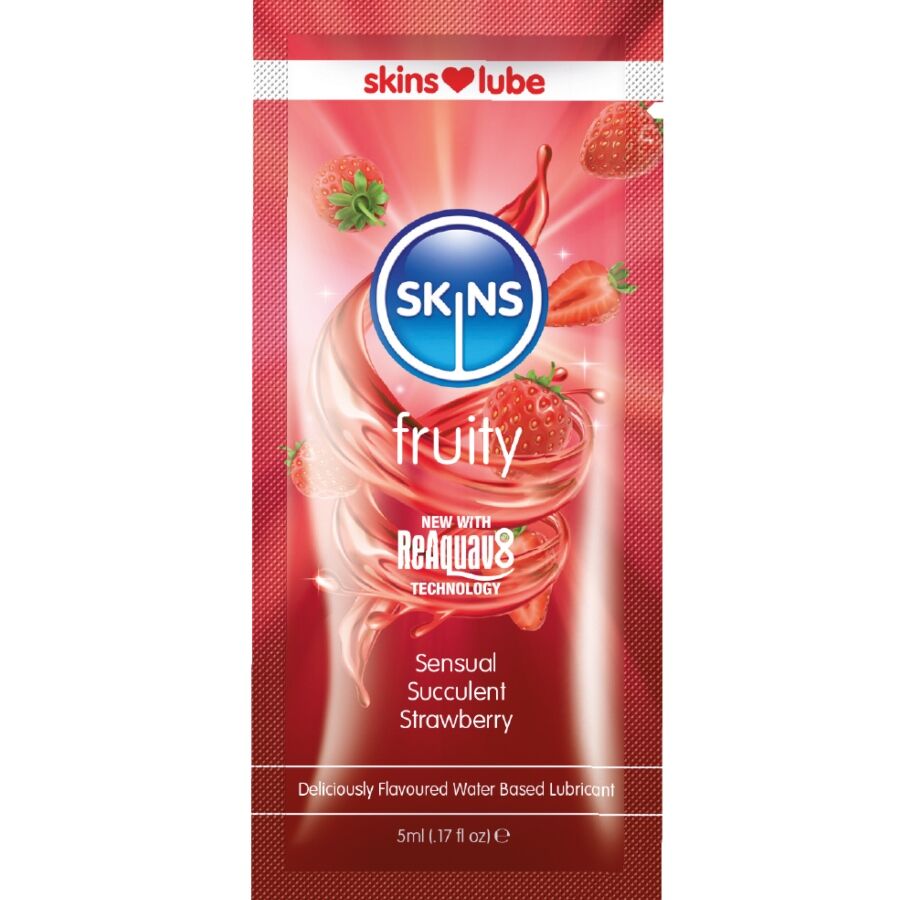 FRUITY WATER-BASED LUBRICANT STRAWBERRY SINGLE-DOSE 5 ML