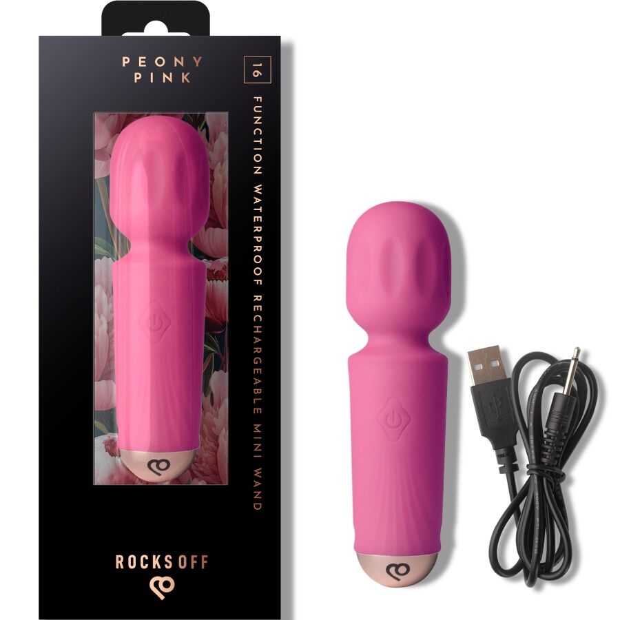 MINI RECHARGEABLE WAND 16 FUNCTIONS PEONY PINK