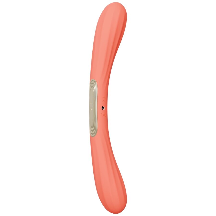 BOOMERANG DOUBLE ENDED VIBRATOR CORAL RED
