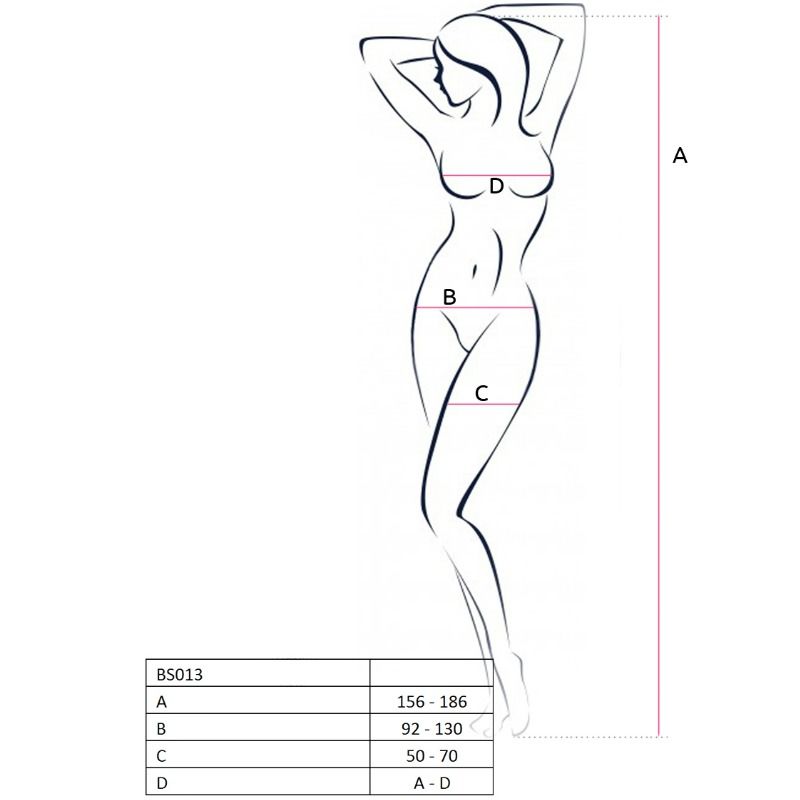 WOMAN BS013 BLACK BODYSTOCKING ONE SIZE - Image 2