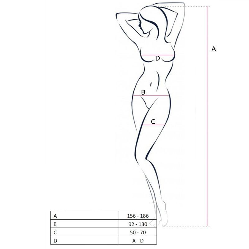 WOMAN BS046 RED BODYSTOCKING ONE SIZE - Image 2