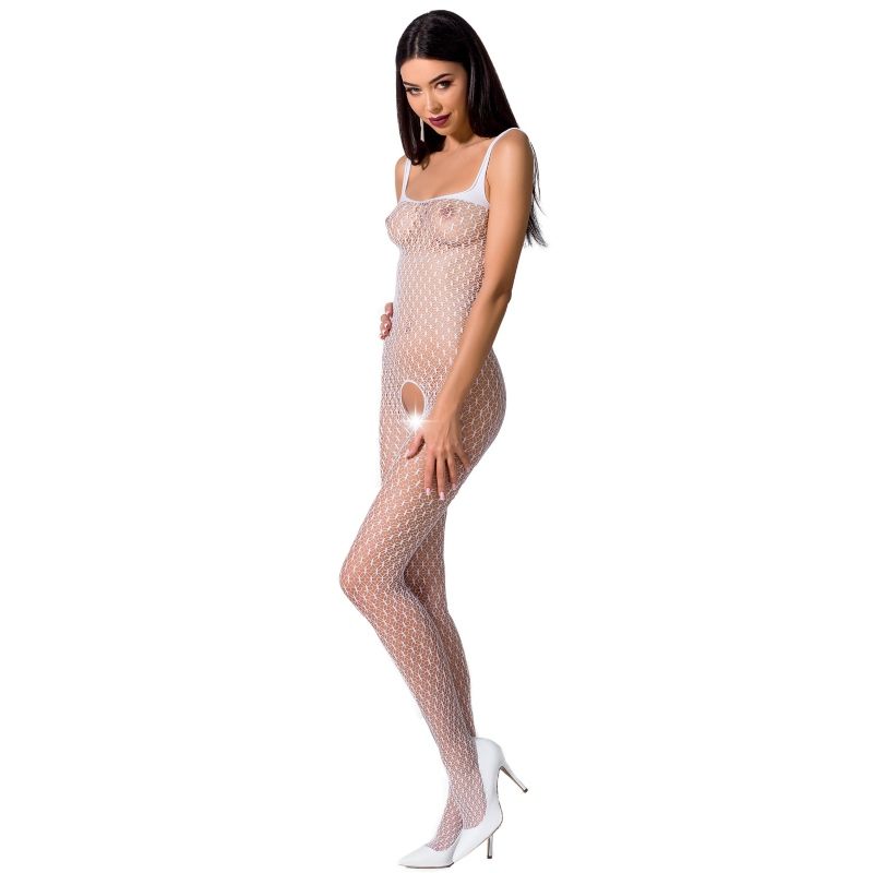 WOMAN BS071 WHITE BODYSTOCKING ONE SIZE
