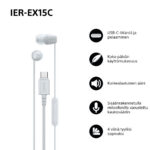 Sony IER-EX15C kõrvasisesed kõrvaklapid, USB-C, valge - Pilt 2