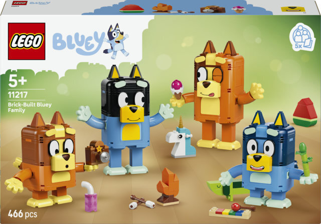 LEGO Bluey 11217 - Tuuri perekond klotsidest kokku pandud