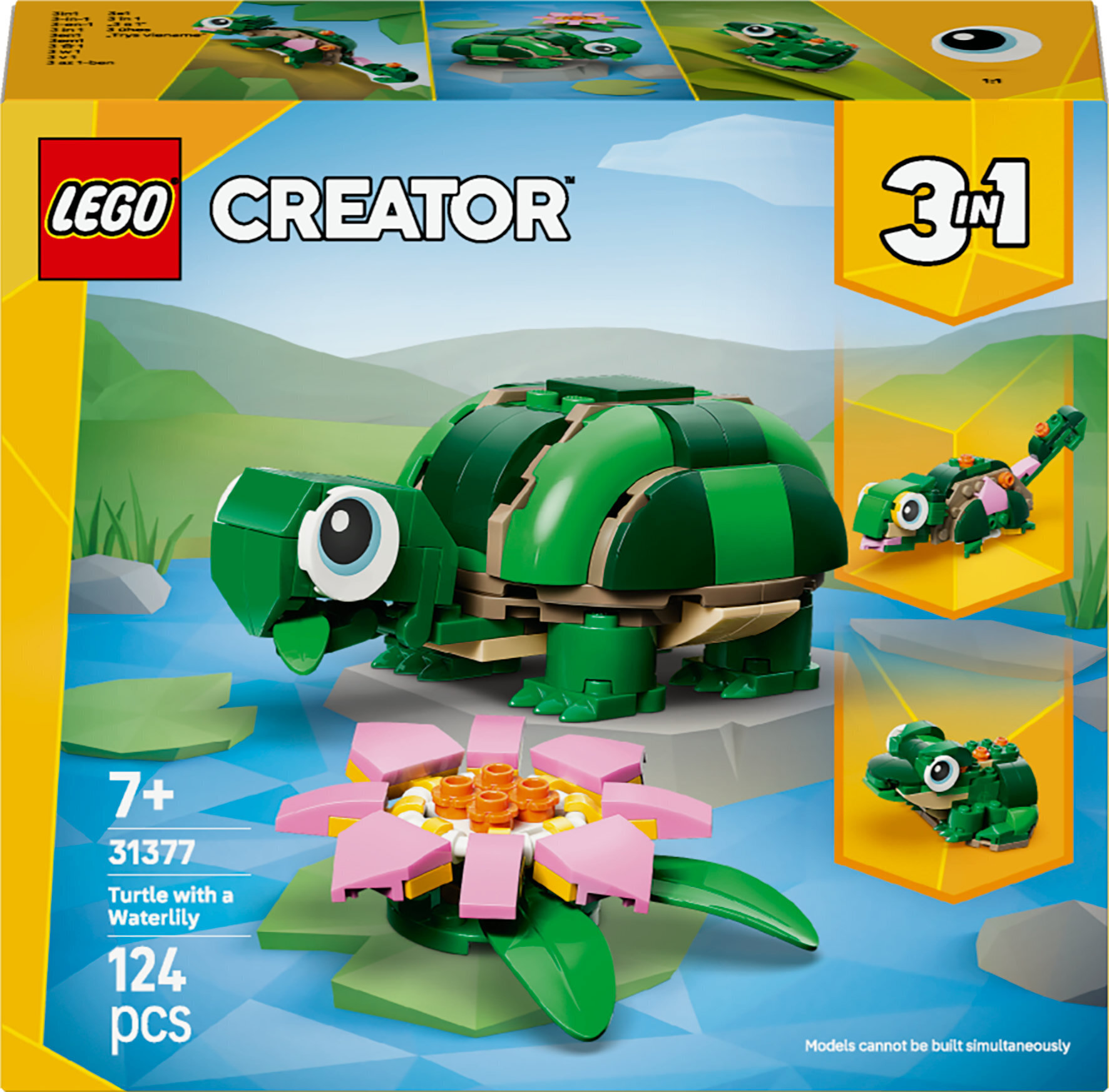 2_1018004-1772x1746-1.jpg LEGO Creator 31377 kilpkonn ja vesiroos 3in1 - Pilt 1