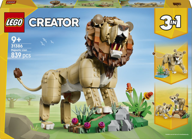 LEGO Creator 31386 - Metsloomad: Vapper lõvi