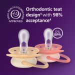 Philips Avent Ultra soft lutt, 0–6 kuud, 2 tk pakis, kollane/oranž, 80% taimsetest materjalidest - Pilt 3