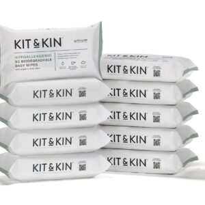Kit & Kin Baby Wipes puhastusrätikute komplekt, 10 x 60 tk