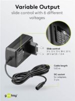Goobay universaalne toiteplokk 9–24 V, 24 W, 1,5 A - Pilt 2