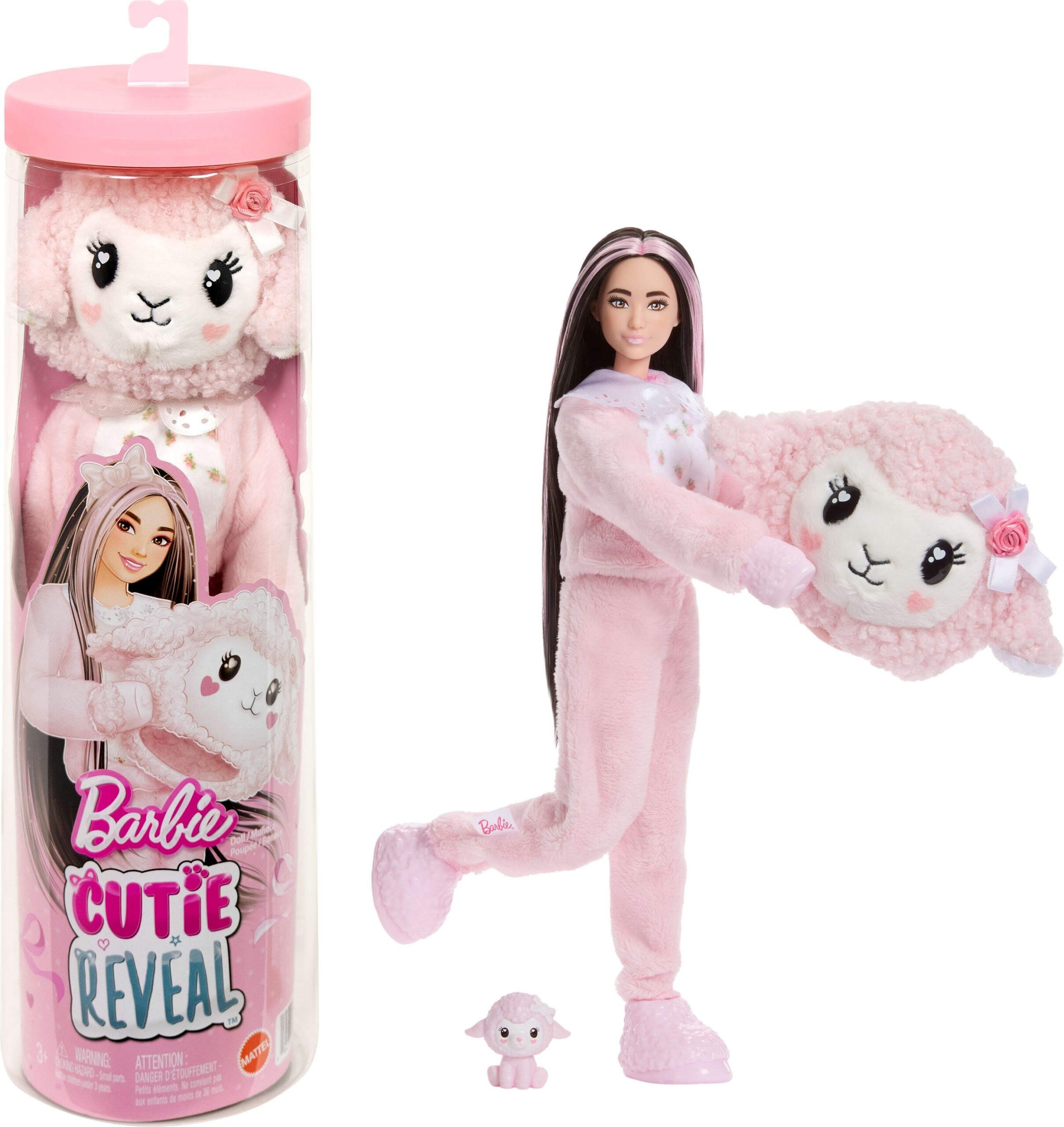 Barbie Cutie Reveal Sweet Bows muotinukke, pinkki lammas