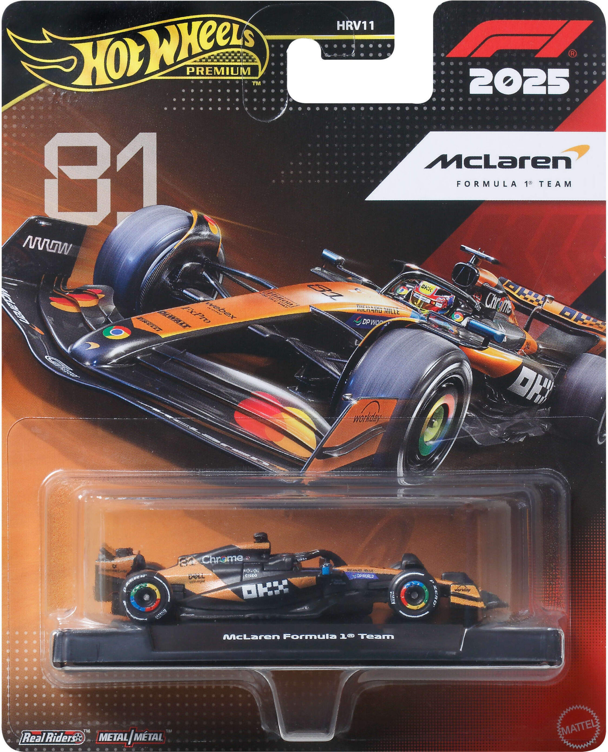 Hot Wheels Premium F1 Race, Oscar Piastri McLaren mänguauto