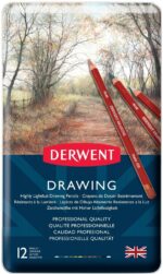 Derwent joonistuspliiatsite komplekt, 12 pliiatsit