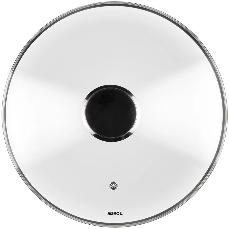 Heirol klaasist kaas terasest nupuga, 24 cm