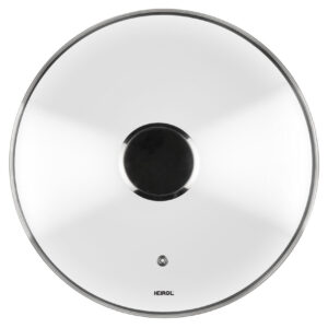 Heirol klaasist kaas terasest nupuga, 28 cm
