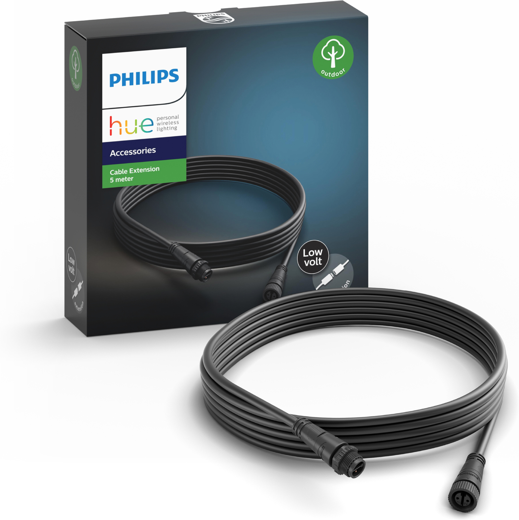 Philips HUE õue pikenduskaabel, 5m, must - Image 2