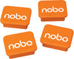 Nobo tahvlimagnetid, 4 tk, oranžid