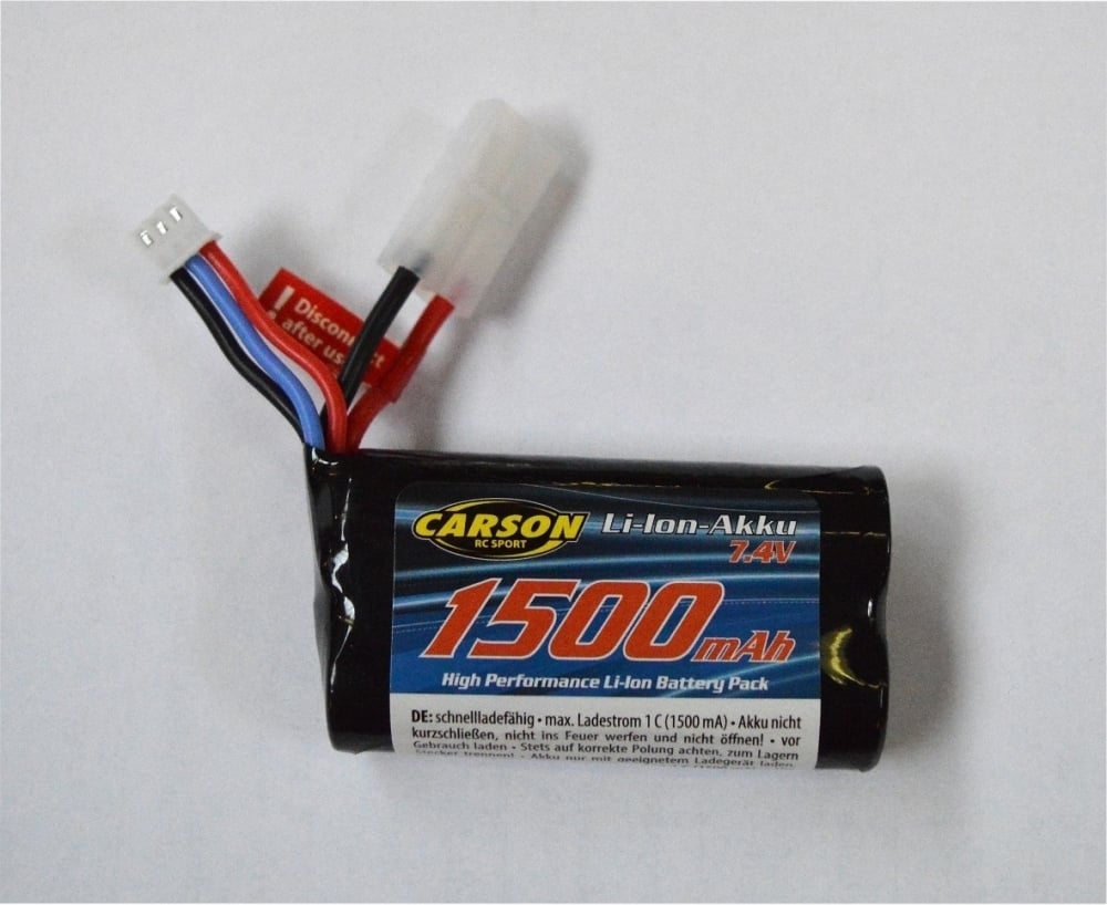 Carson Li-Ion accu FE-Linie -aku, 7.4V 1500mAh