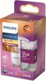 Philipsi soe kuma LED-punktvalgusti, GU10, 2200-2700 K, 230 lm, hämardatav - Pilt 2