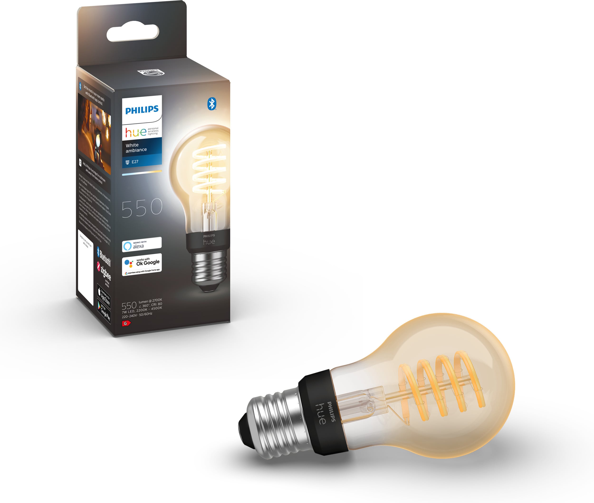 Philips Hue - nutipirn, White Ambiance hõõgniit, E27