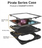 Insmat Rugged Armor kaitseümbris Apple iPad 10.9" (2022) tahvelarvutile, must - Pilt 2