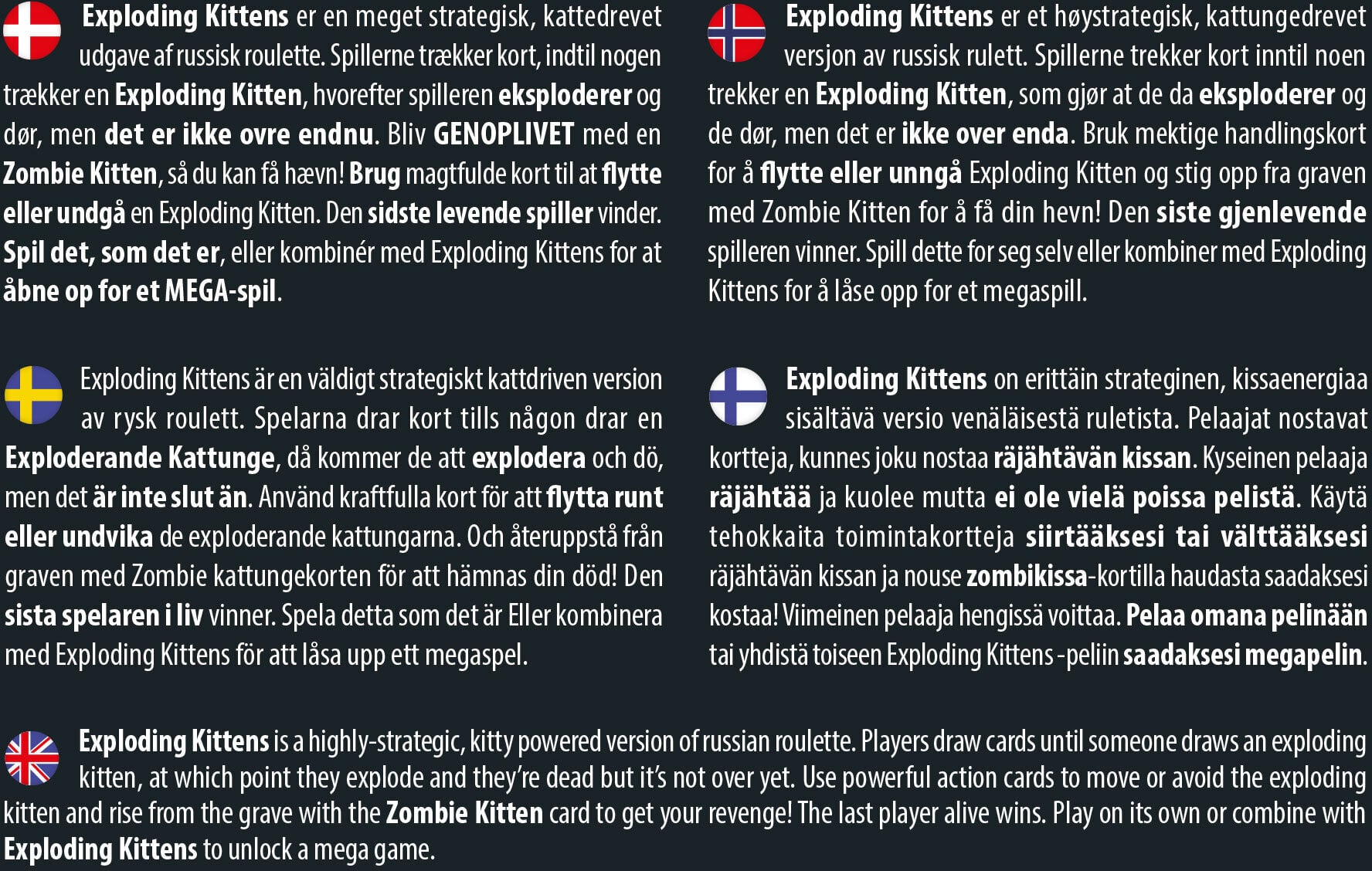 Plahvatavad kassipojad Zombie Kittens Nordic kaardimäng - Image 2