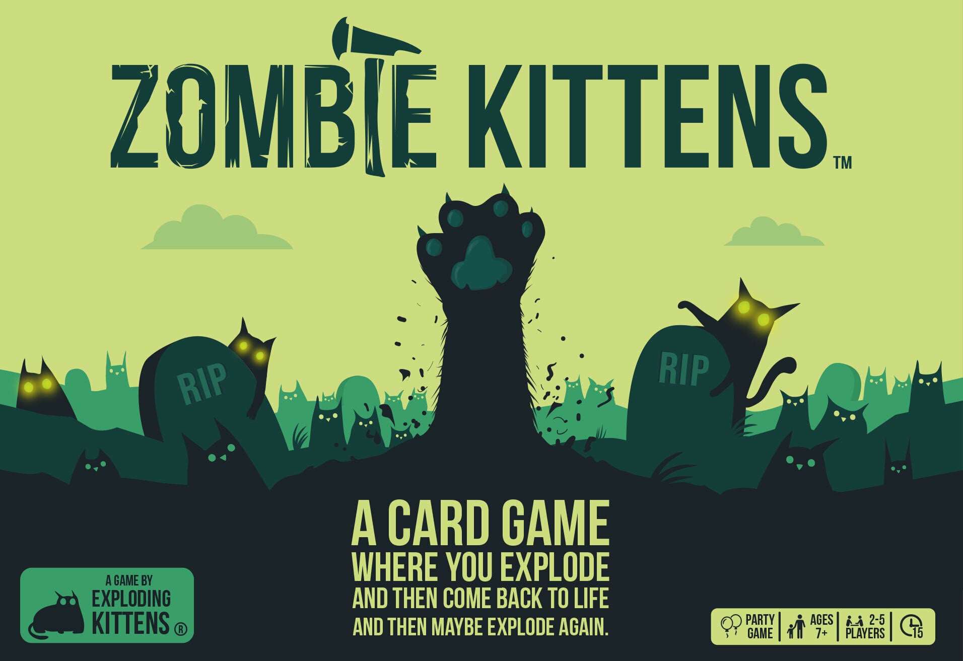 Plahvatavad kassipojad Zombie Kittens Nordic kaardimäng