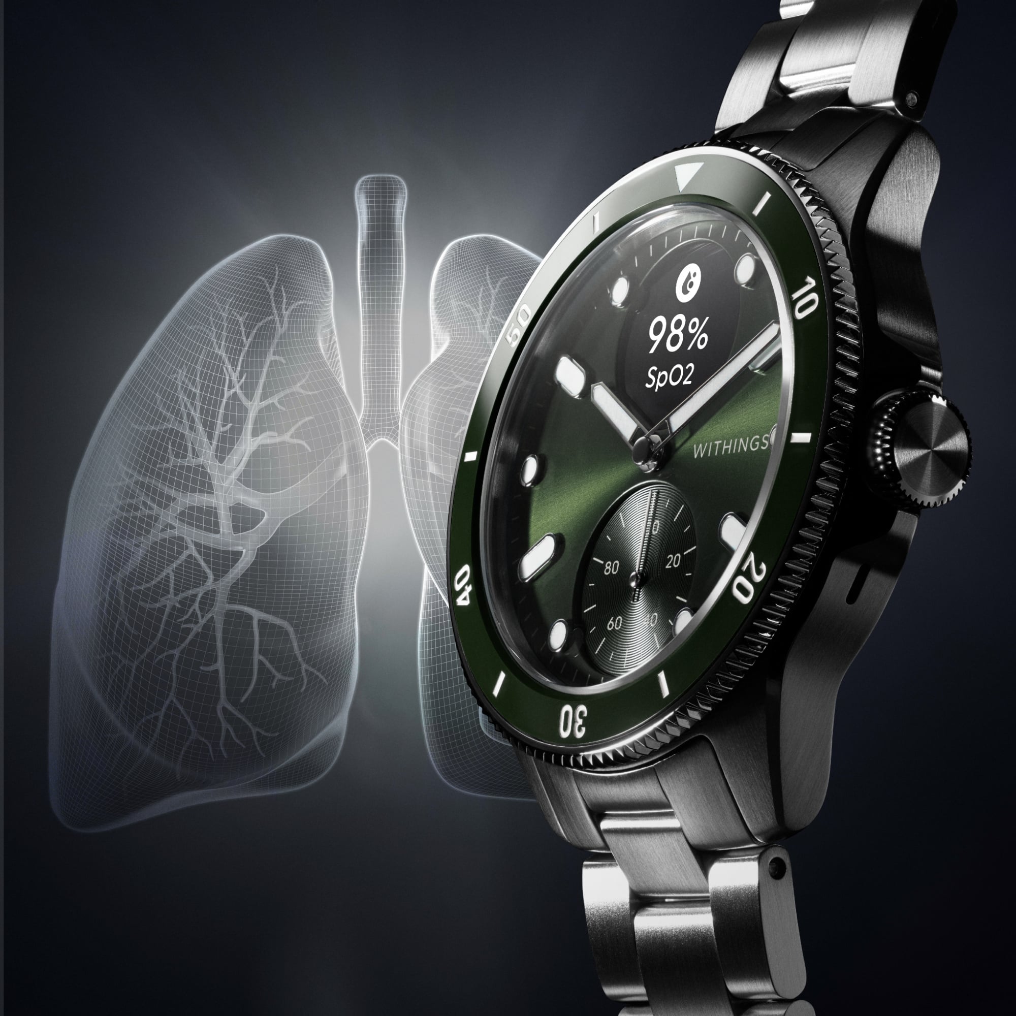 Withings Scanwatch Nova nutikell, 42 mm, roheline - Image 5