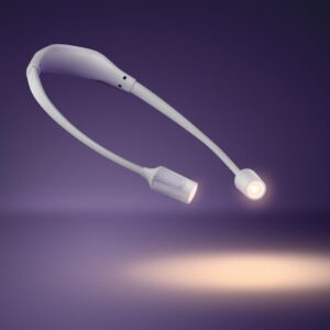 Fuj:tech lugemis- ja käsitöölamp, USB-laetav, valge