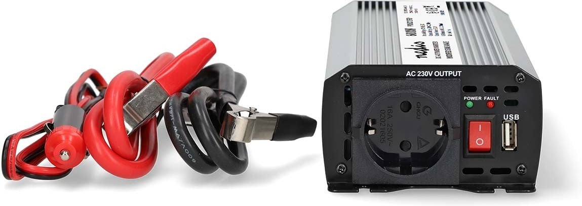 Nedis PIM60012FGY inverter, 12 V, 600 W, modifitseeritud siinuslaine - Image 2