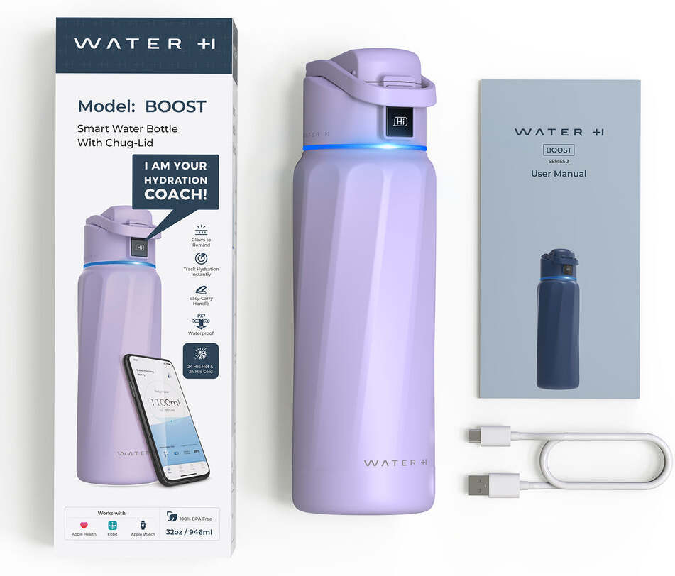 WaterH BOOST Chug Nutikas joogipudel kaanega, 946 ml, lilla - Image 4