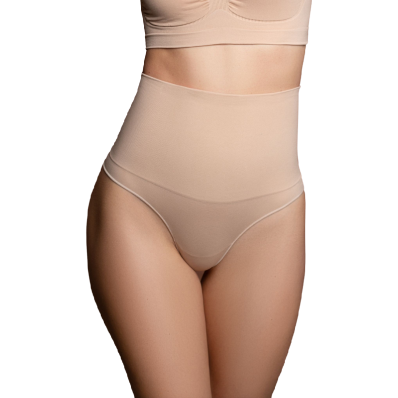 THONG STYLE SEAMLESS GIRDLE BEIGE SIZE S - Image 2