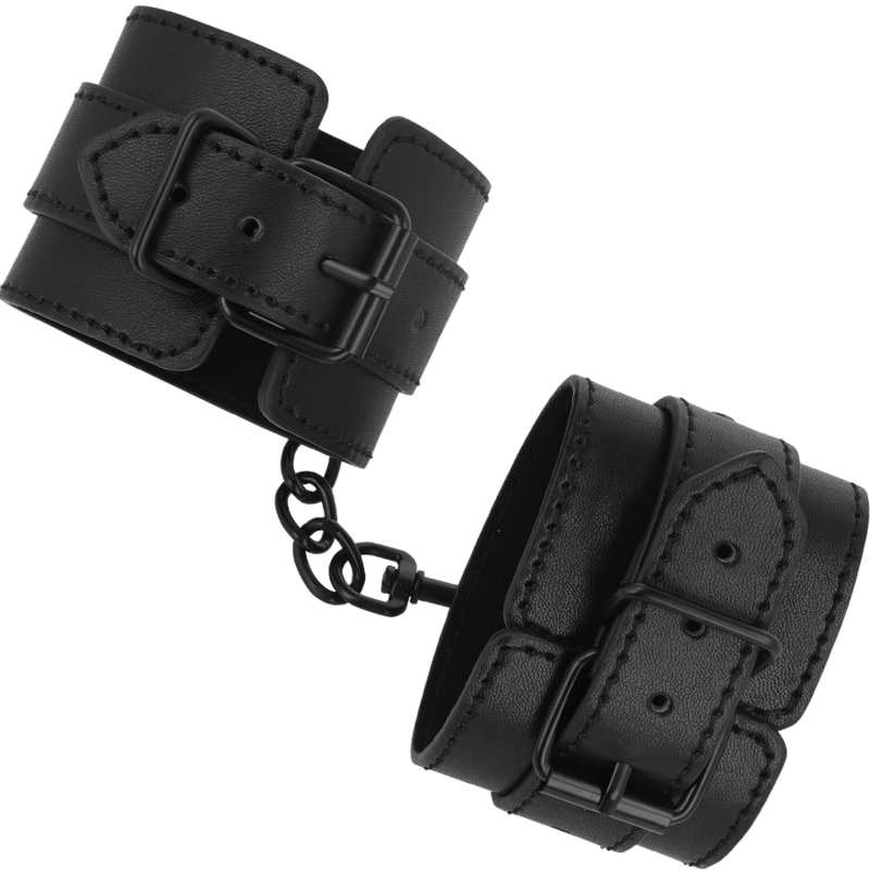 FETISH VEGAN LEATHER HANDCUFFS - Image 2