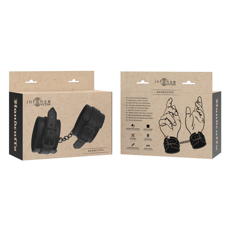 FETISH VEGAN LEATHER HANDCUFFS - Image 5