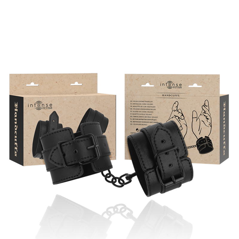 FETISH VEGAN LEATHER HANDCUFFS