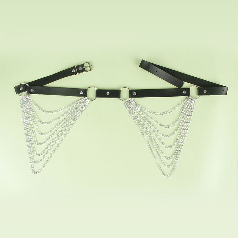 LEATHER CHAINBELT BLACK ONE SIZE - Image 4