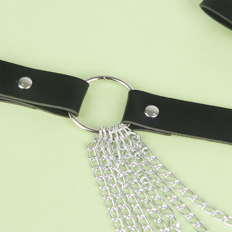LEATHER CHAINBELT BLACK ONE SIZE - Image 5